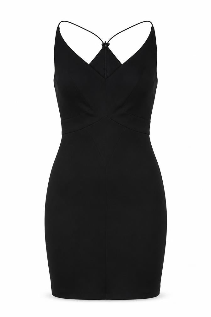 ASOS Womens Black Polyester Bodycon Size 10 V-Neck Zip