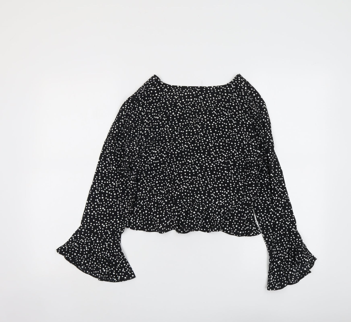 Womens UK Size 8 River Island Black Basic Blouse