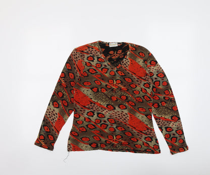 Womens UK Size S Roman Multicoloured Basic Blouse