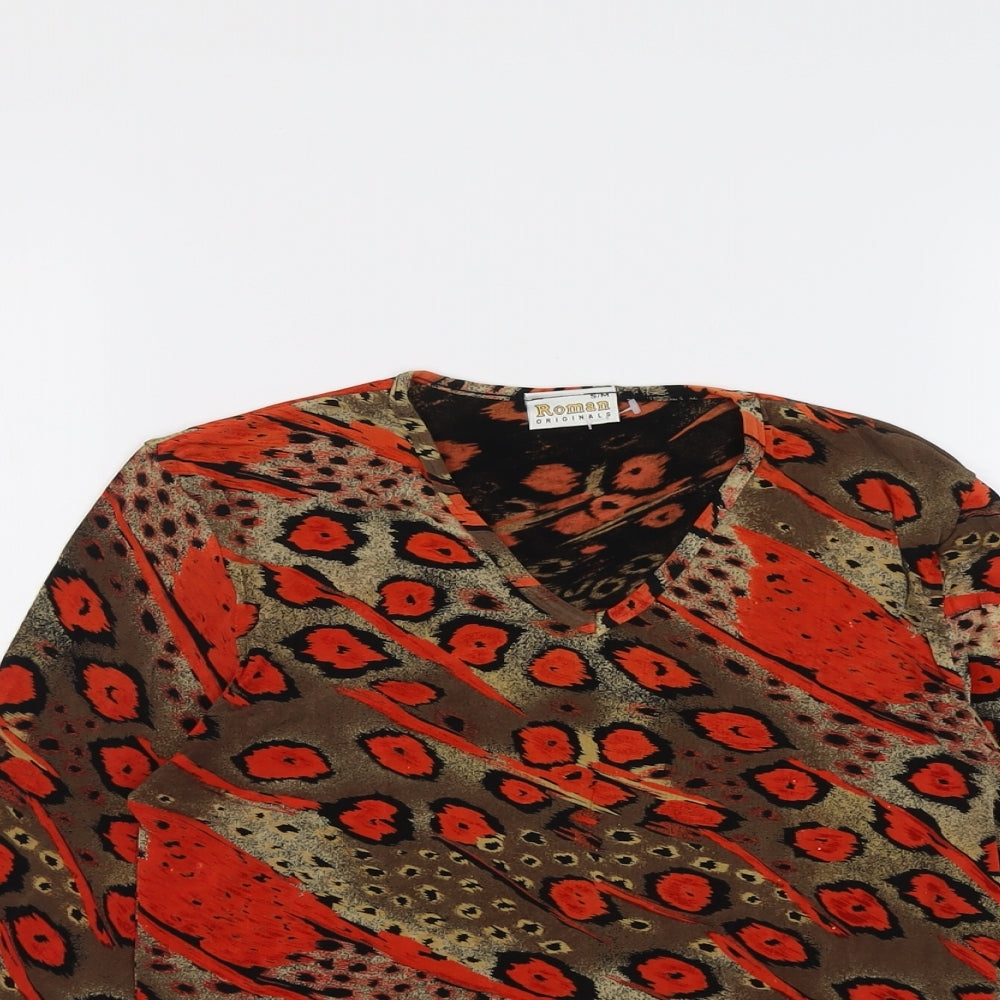 Womens UK Size S Roman Multicoloured Basic Blouse