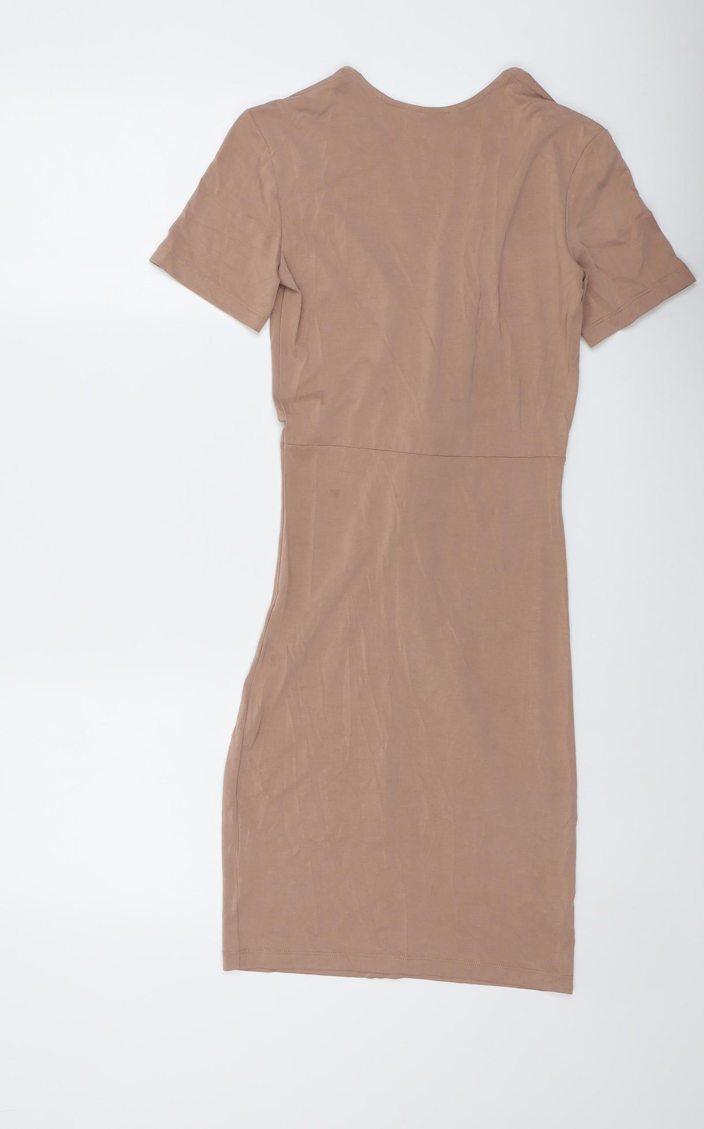 H&M Womens Beige Modal A-Line Size XS V-Neck Pullover
