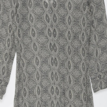 Sandwich Womens Grey Geometric Polyester A-Line Size 6 Scoop Neck Pullover