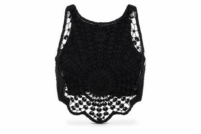 Womens UK Size 6 H&M Black Cropped Tank