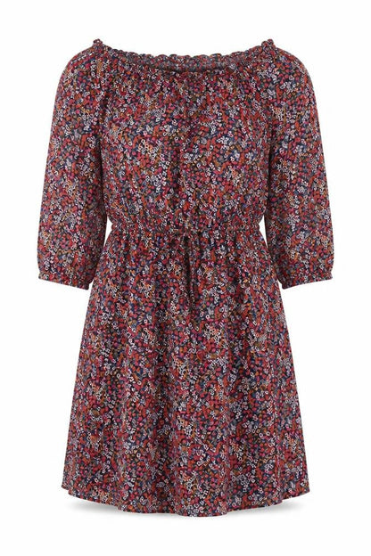 Monsoon Womens Multicoloured Floral Viscose A-Line Size M Off the Shoulder Pullover