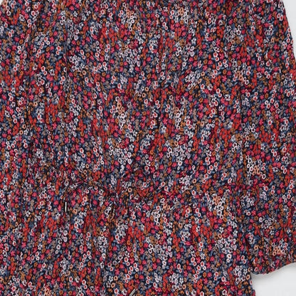 Monsoon Womens Multicoloured Floral Viscose A-Line Size M Off the Shoulder Pullover