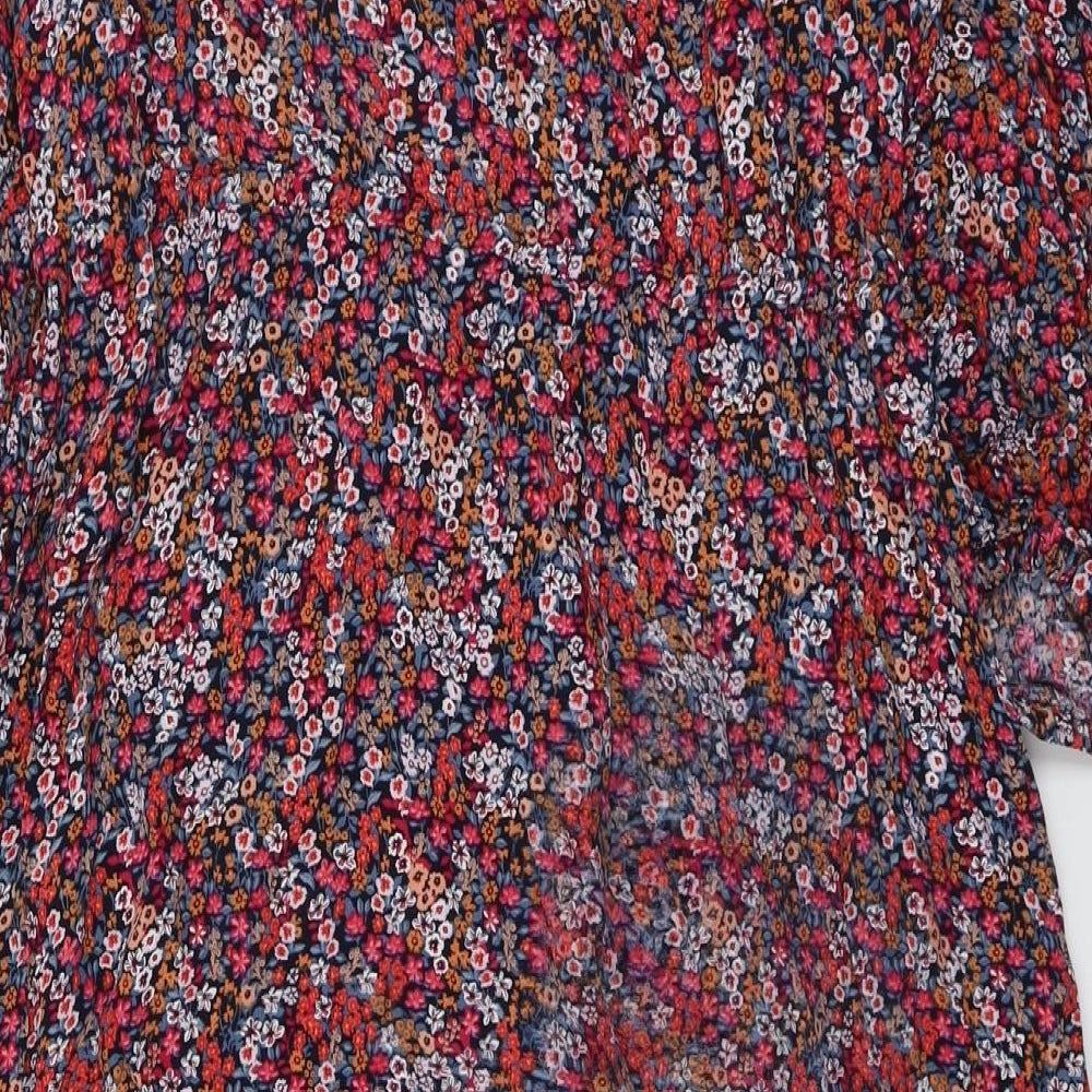 Monsoon Womens Multicoloured Floral Viscose A-Line Size M Off the Shoulder Pullover