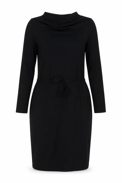 Marks and Spencer Womens Black Polyester A-Line Size 12 Cowl Neck Pullover