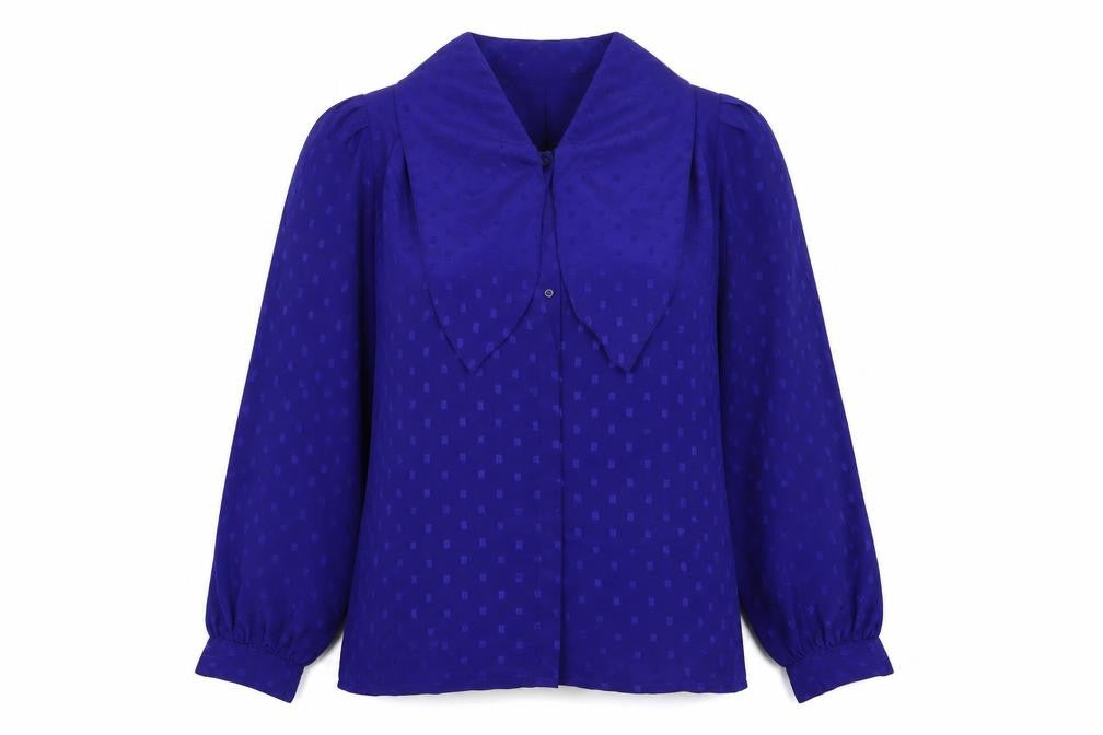 Womens UK Size S Reldan Blue Basic Button-Up