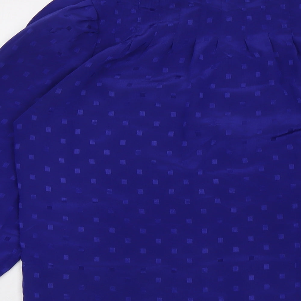 Womens UK Size S Reldan Blue Basic Button-Up