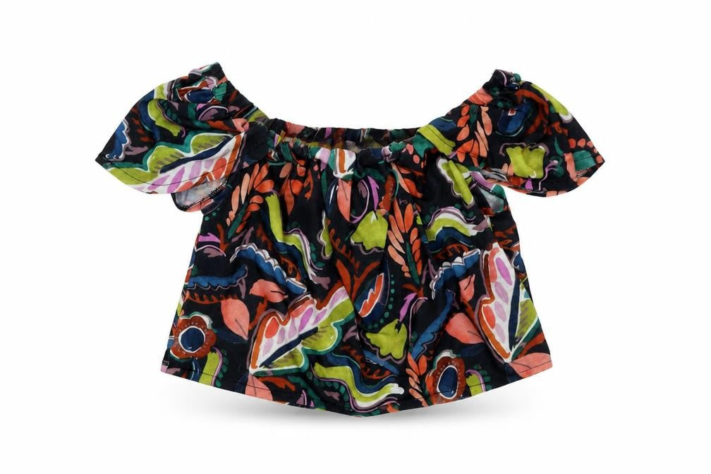 Womens UK Size S Zara Multicoloured Cropped Tank