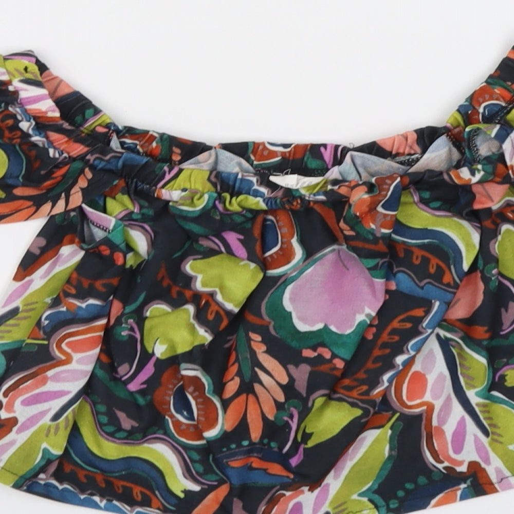 Womens UK Size S Zara Multicoloured Cropped Tank