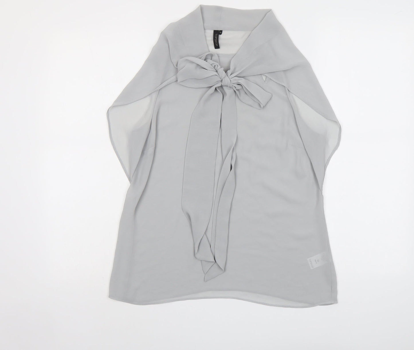 Womens UK Size 10 Topshop Grey Basic Tank