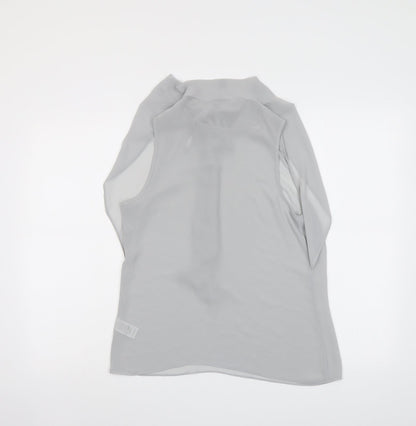 Womens UK Size 10 Topshop Grey Basic Tank