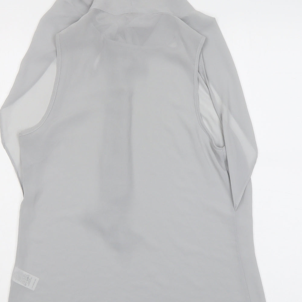 Womens UK Size 10 Topshop Grey Basic Tank