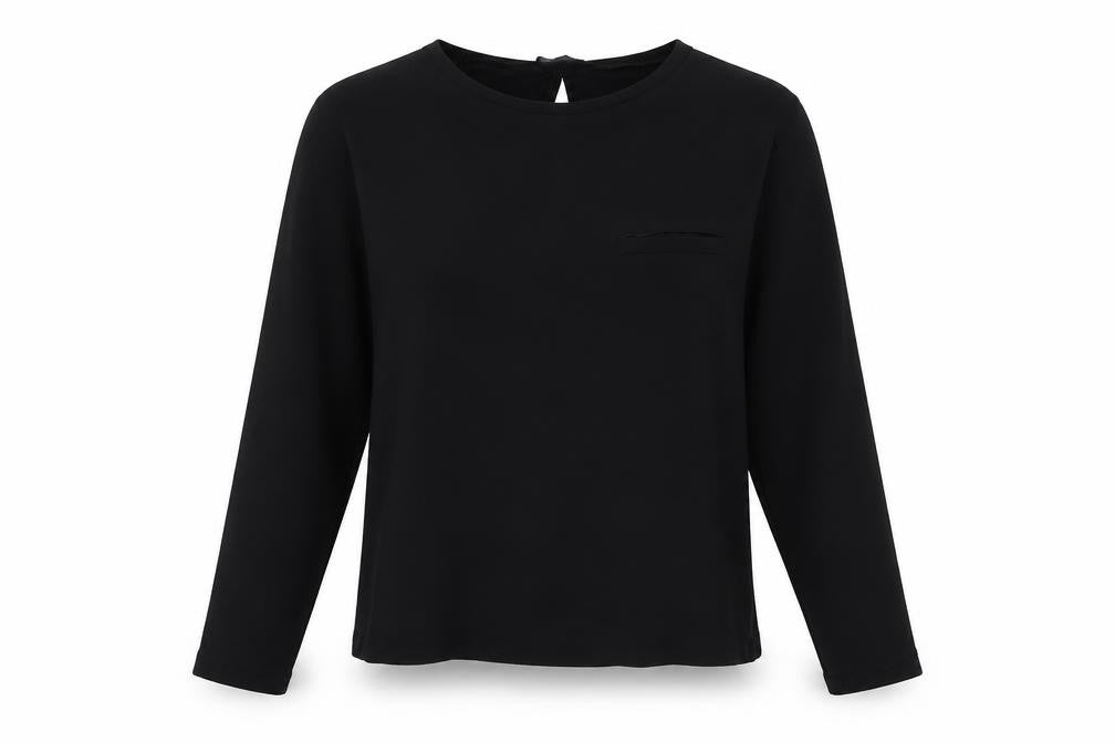 Womens UK Size S Zara Black Basic Blouse