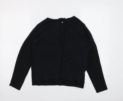 Womens UK Size S Zara Black Basic Blouse