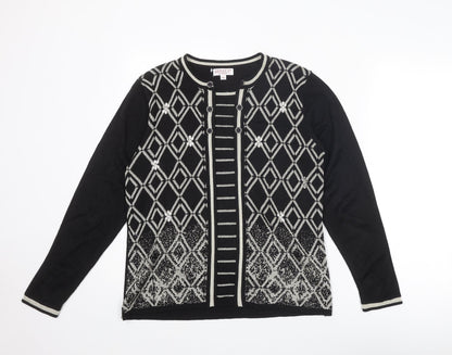 Womens UK Size M Reflect Black Pullover Jumper