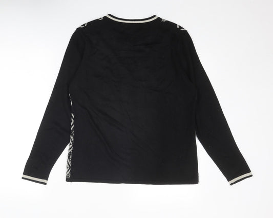 Womens UK Size M Reflect Black Pullover Jumper