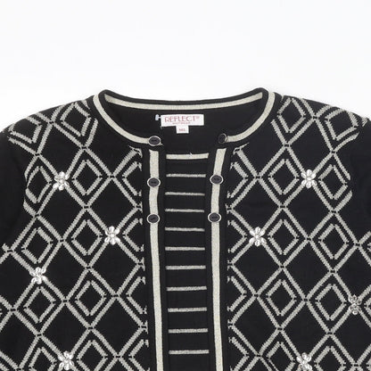 Womens UK Size M Reflect Black Pullover Jumper