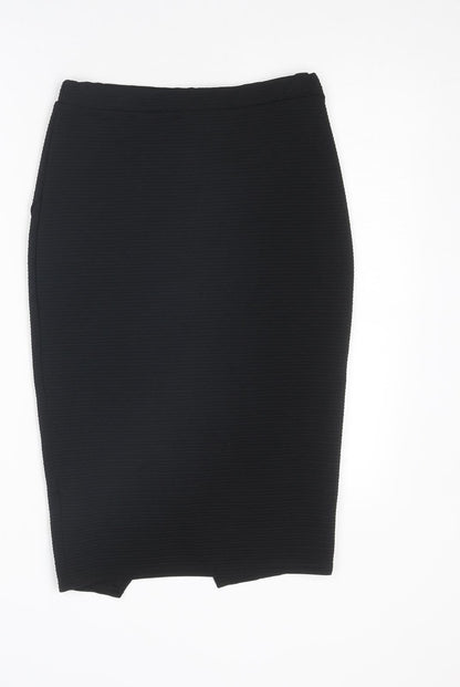 New Look Womens Black Polyester Straight & Pencil Skirt Size 8