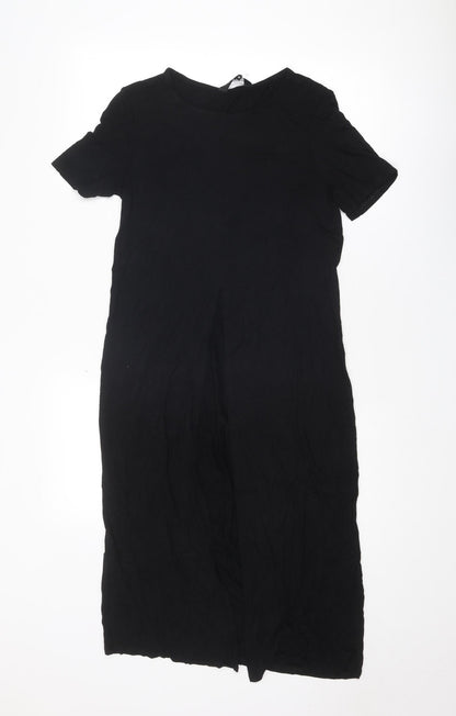 Womens UK Size 8 New Look Black Tunic T-Shirt