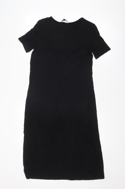 Womens UK Size 8 New Look Black Tunic T-Shirt