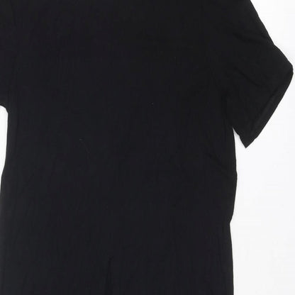 Womens UK Size 8 New Look Black Tunic T-Shirt