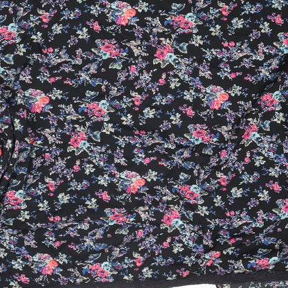 New Look Girls Multicoloured Floral Polyester Kimono Blouse Size S V-Neck - Open