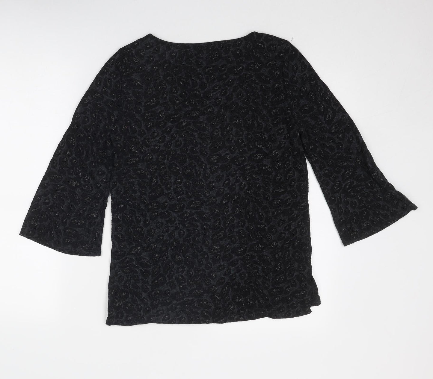 Womens UK Size 12 Principles Black Basic Blouse
