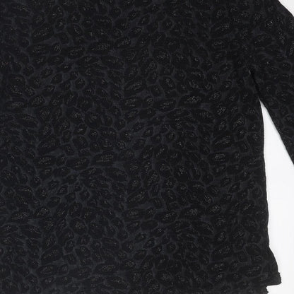 Womens UK Size 12 Principles Black Basic Blouse