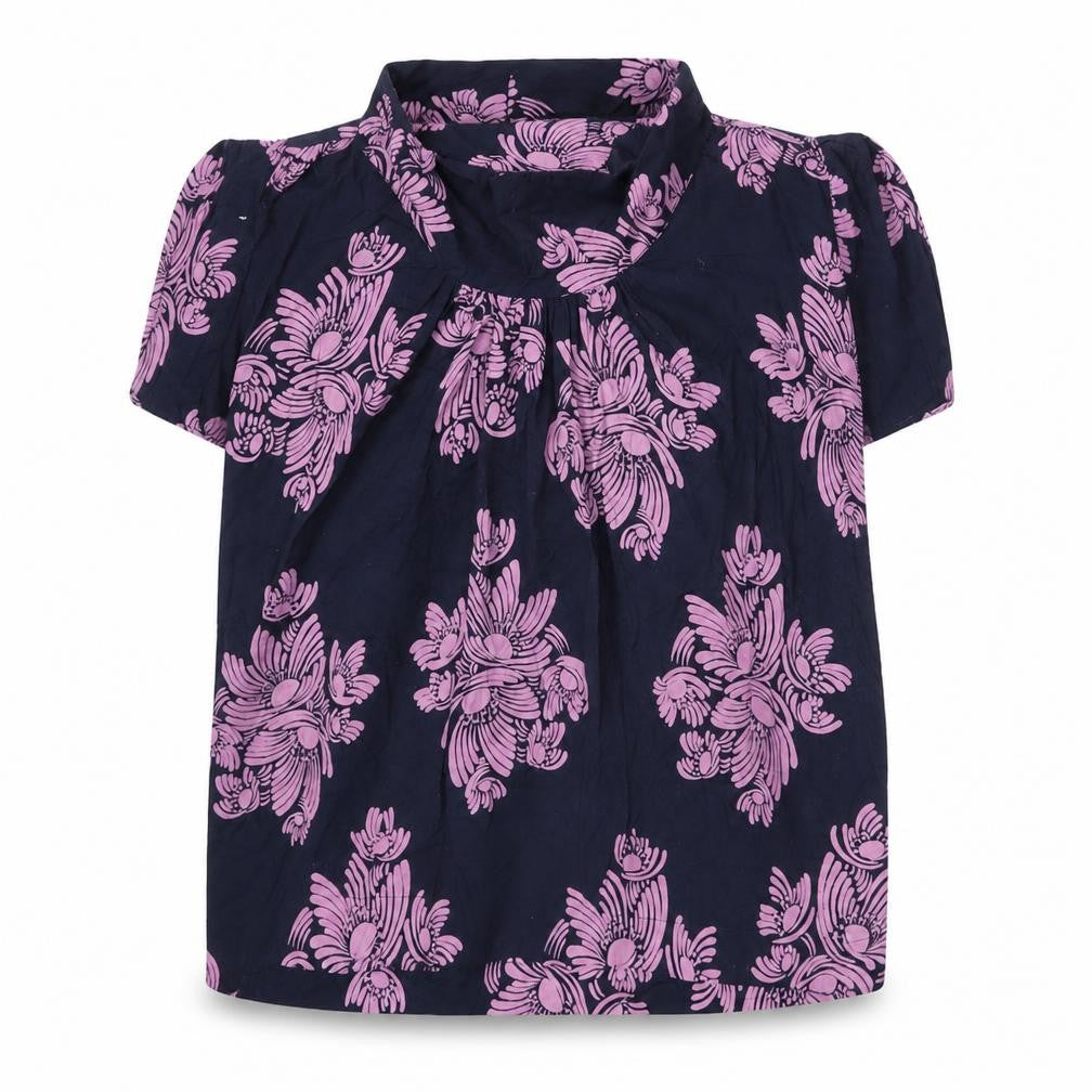 Womens UK Size 8 French Connection Blue Basic Blouse