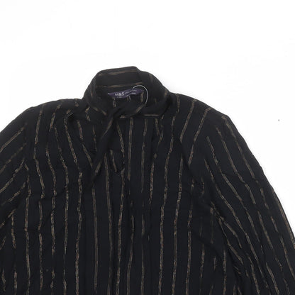 Womens UK Size 10 Marks and Spencer Black Basic Blouse