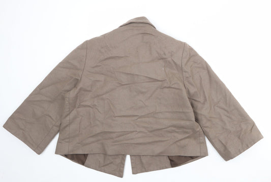 Limited Collection Womens Brown Jacket Blazer Size 14 Button