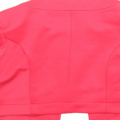 Klass Womens Pink Polyester Jacket Blazer Size 10 - Open