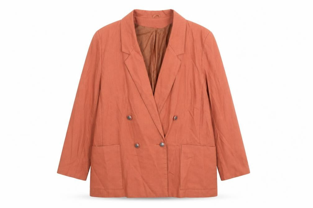 Womens UK Size 14 Debenhams Regular Orange Suit Jacket