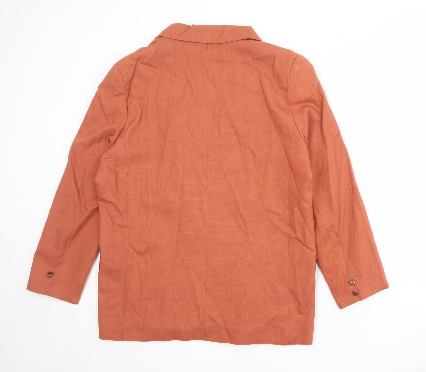 Debenhams Womens Orange Polyester Jacket Suit Jacket Size 14
