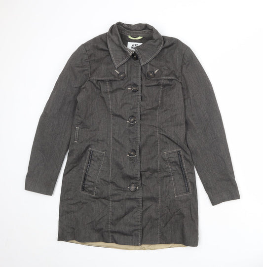 Womens UK Size L VERO MODA Grey Overcoat