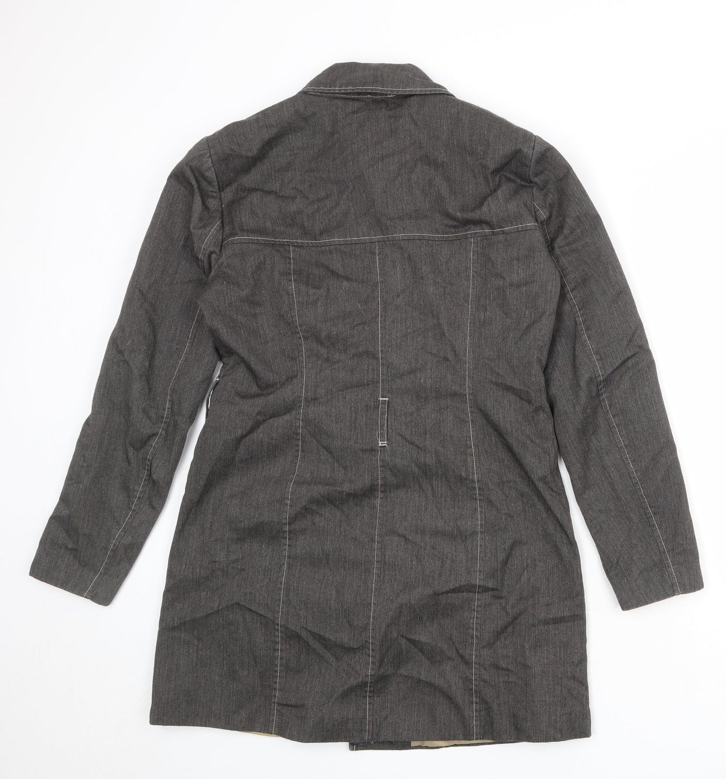 Womens UK Size L VERO MODA Grey Overcoat