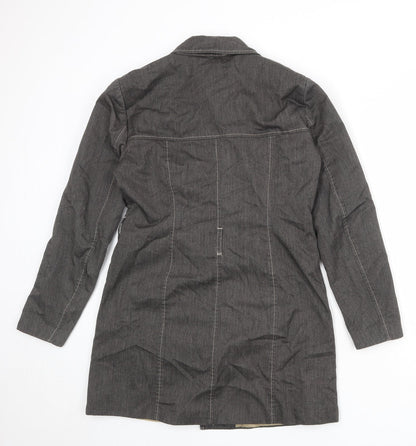 Womens UK Size L VERO MODA Grey Overcoat