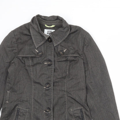 Womens UK Size L VERO MODA Grey Overcoat