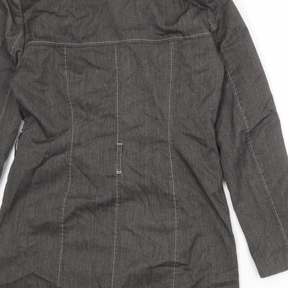 Womens UK Size L VERO MODA Grey Overcoat