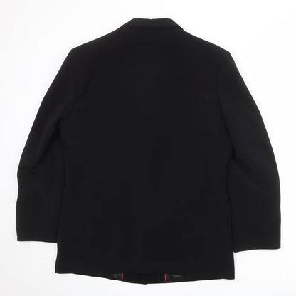 Device Mens Black Polyester Jacket Blazer Size 40 Regular - Open