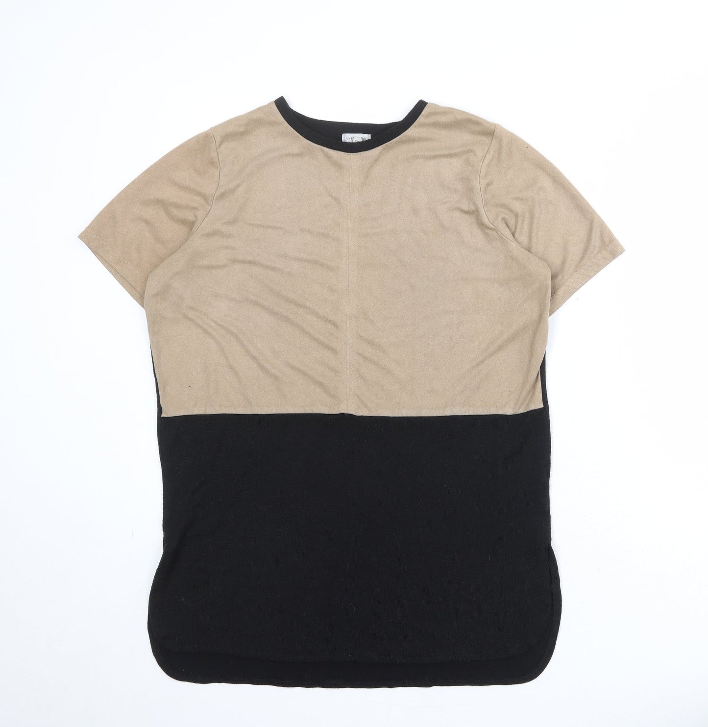 Womens UK Size 10 River Island Black Basic Blouse