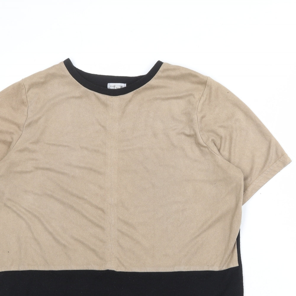 Womens UK Size 10 River Island Black Basic Blouse