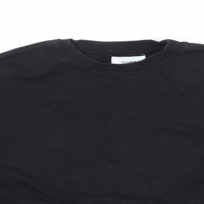 Womens UK Size M Pull&Bear Black Pullover Sweatshirt
