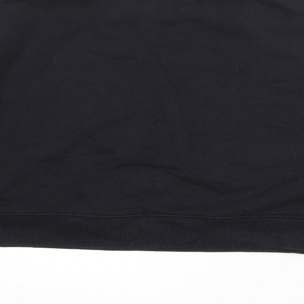 Womens UK Size M Pull&Bear Black Pullover Sweatshirt