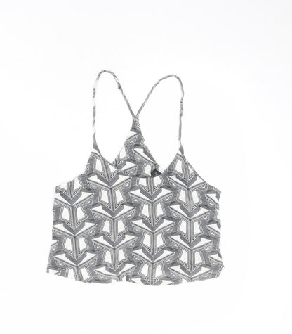 Womens UK Size 6 Topshop White Cropped Tank