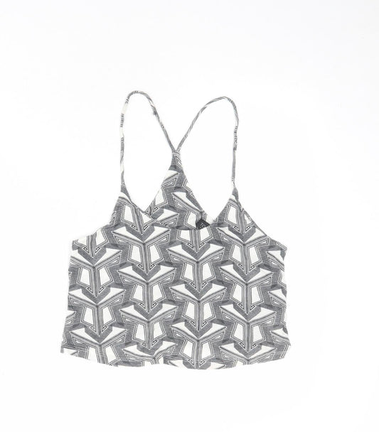 Womens UK Size 6 Topshop White Cropped Tank
