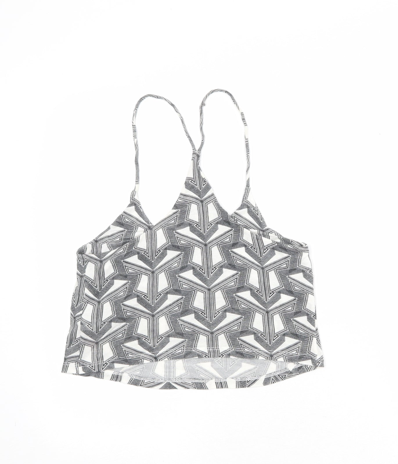 Womens UK Size 6 Topshop White Cropped Tank