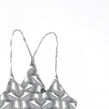 Womens UK Size 6 Topshop White Cropped Tank